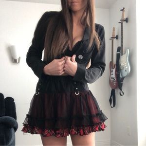 Y2K  First Kiss 💋 Cropped Blazer